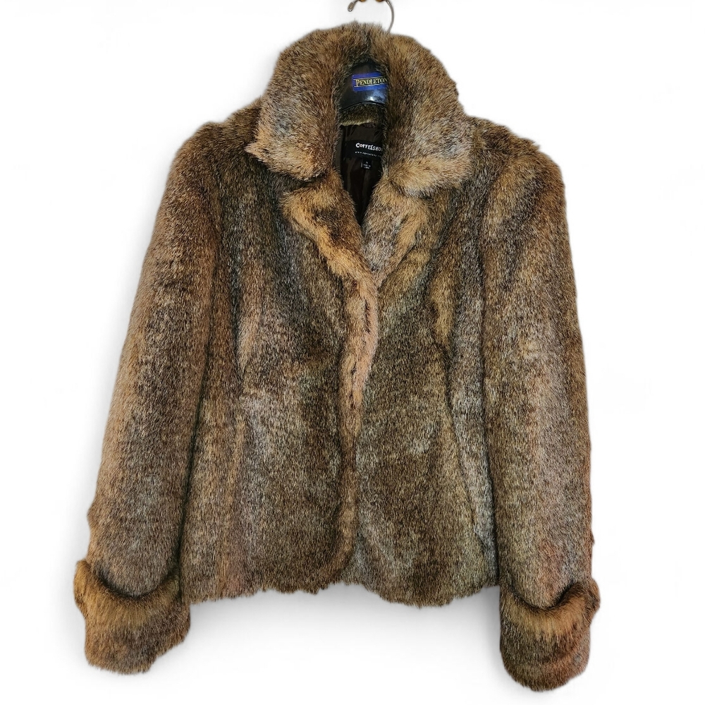 CoffeeShop Faux Fur Brown Jacket